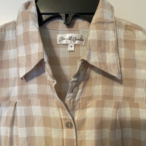 Buffalo Plaid Sleeveless button up collared dress - Picture 3 of 4